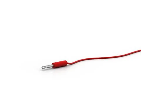 Electric cable with pin Free Stock Illustration