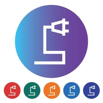 Electric Cable Plug Energy Icon Thin Line Stock Illustration