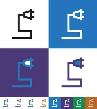Electric Cable Plug Energy Icon Thin Line Stock Illustration