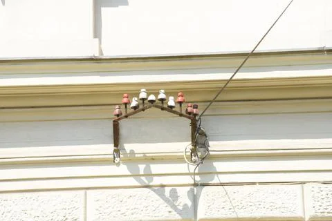 Electric cable for plugging devices with power Stock Photos