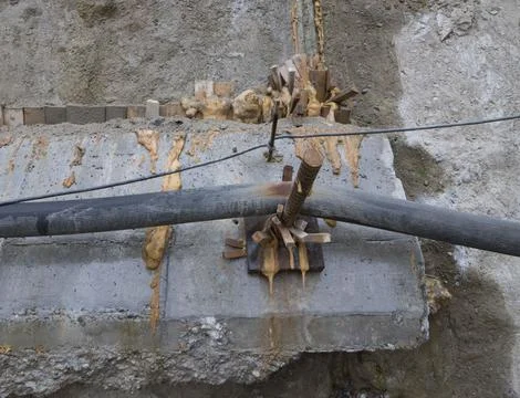 Electric cable for plugging devices with power Stock Photos