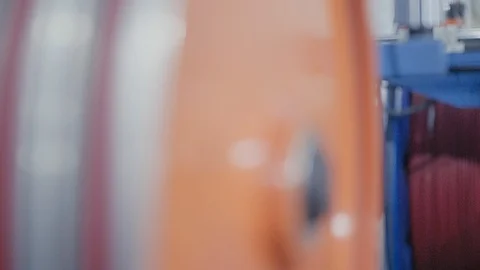 Electric cable production line Stock Footage 86360302