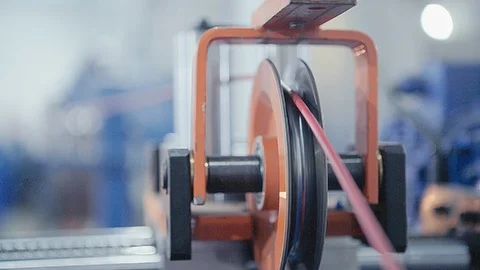 Electric cable production line Stock Footage 86360324