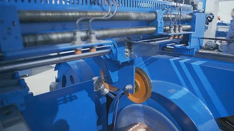 Electric cable production line Stock Footage 86360393