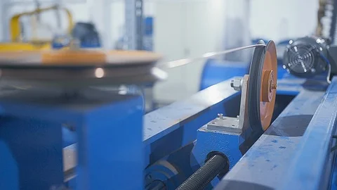 Electric cable production line Stock Footage 86360461