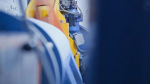 Electric cable production line Stock Footage 86360646