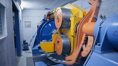 Electric cable production line Stock Footage 86360711