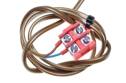Electric cable with terminal block Stock-Fotos