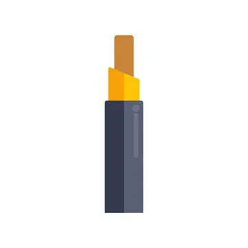 Electric cable wire displaying stripped copper conductor Stock Illustration