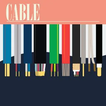 Electric Cable Wire Stock Illustration