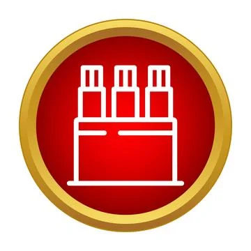Electric cable wires insulation icon on red circle Stock Illustration