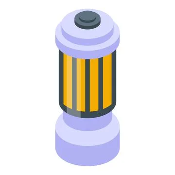 Electric capacitor storing electrical energy isometric view Stock Illustration