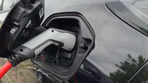 Electric Car charching Stock Footage 228225878