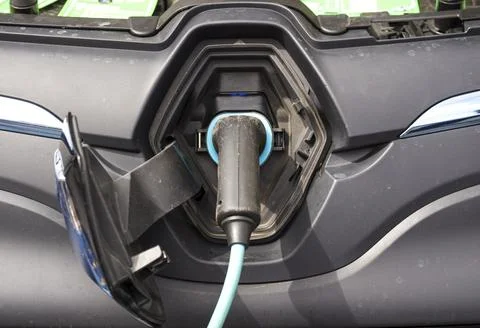 Electric Car Charging Column. socket,  charging nozzle Stock Photos