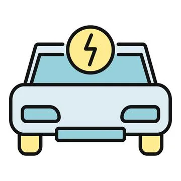 Electric car charging concept flat illustration Stock Illustration