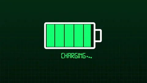 Electric Car Charging Icon 2d animation with alpha matte Stock Footage 336155736