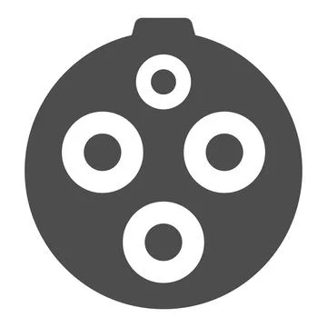 Electric car charging plug solid icon, Electric car concept, connector for Stock Illustration