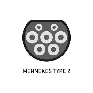 Electric Car charging plug Type 2 Mennekes Europe イラスト素材