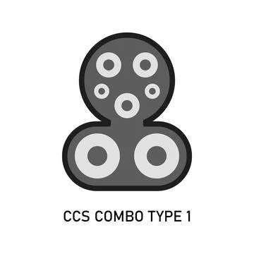 Electric Car charging plug Type 1 CCS Combo 1 イラスト素材