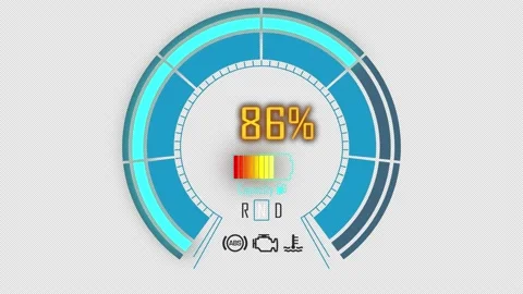Electric car dashboard display. Stock Footage 165170811