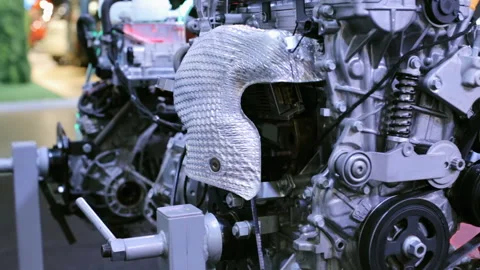 The electric car engine Stock Footage 86735379