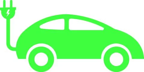Electric Car EV Charging Stock Illustration