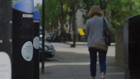 Electric Car (EV) Charging Points Stock Footage 93209177