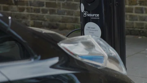 Electric Car (EV) Charging Points Stock Footage 93209183
