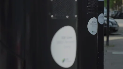 Electric Car (EV) Charging Points Stock Footage 93209209