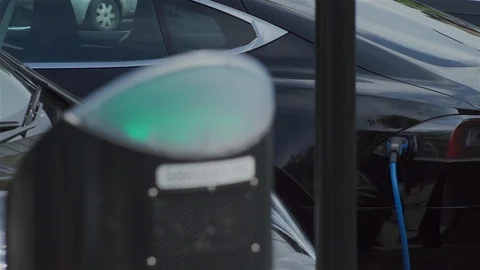 Electric Car (EV) Charging Points Stock Footage 93209247
