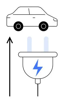 Electric Car Evolution Embracing Sustainability and Innovation in Automotiv.. Stock Illustration
