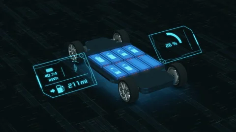 Electric car Stock Footage 138104418