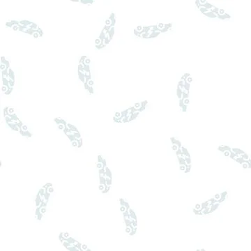 Electric car glyph vector seamless pattern Stock Illustration