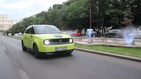 Electric car Honda e Stock Footage 167163756