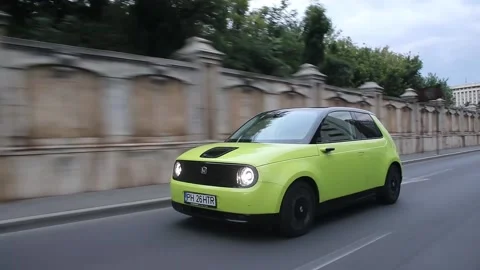 Electric car Honda e Stock Footage 167163762