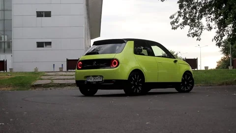 Electric car Honda e Stock Footage 167163766
