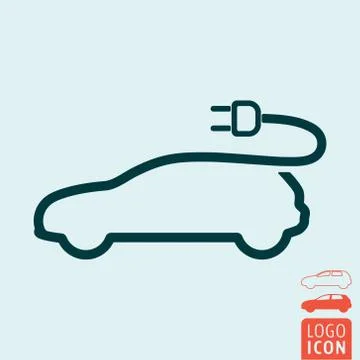 Electric car icon Stock Illustration