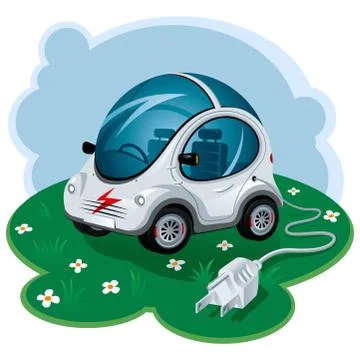 Electric car Stock Illustration