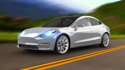 Electric Car Stock Illustration