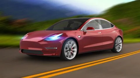 Electric Car Stock Illustration
