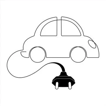 Electric car Stock Illustration