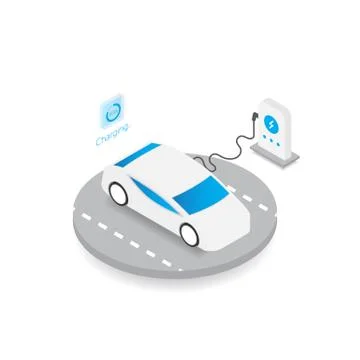 Electric car Illustrazione stock