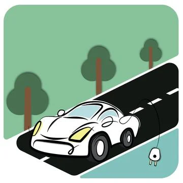 Electric car Stock Illustration
