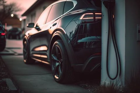 The electric car Stock Illustration