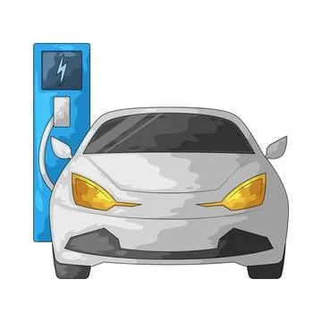 Electric Car illustration Stock Illustration
