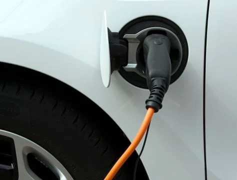 Electric car loading Stock Photos