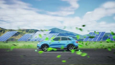 Electric car protect the environment Stock Footage 219927957