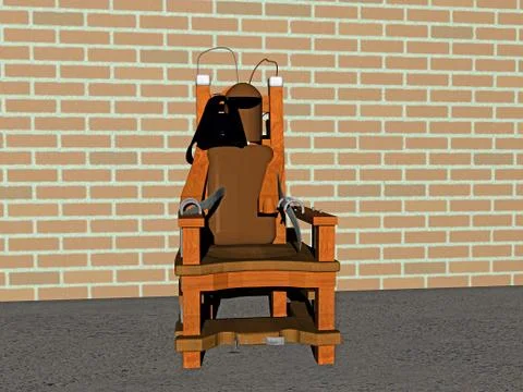 Electric chair for execution Illustrazione stock