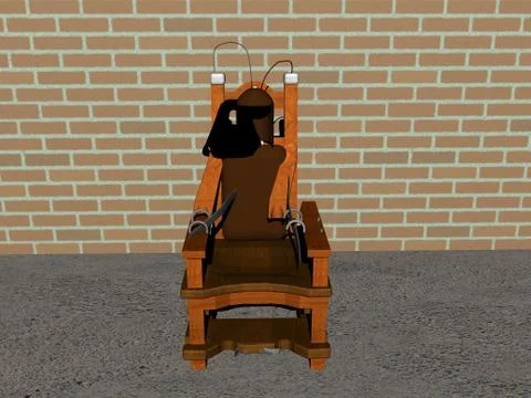 Electric chair for execution Illustrazione stock