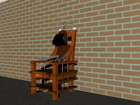 Electric chair for execution Illustrazione stock